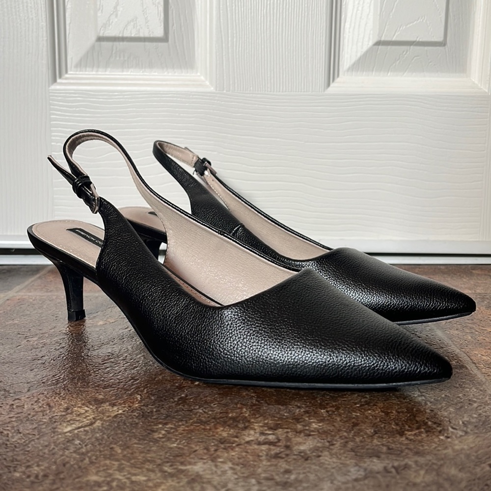 Size 10 French Connection Slingback Kitten Heels